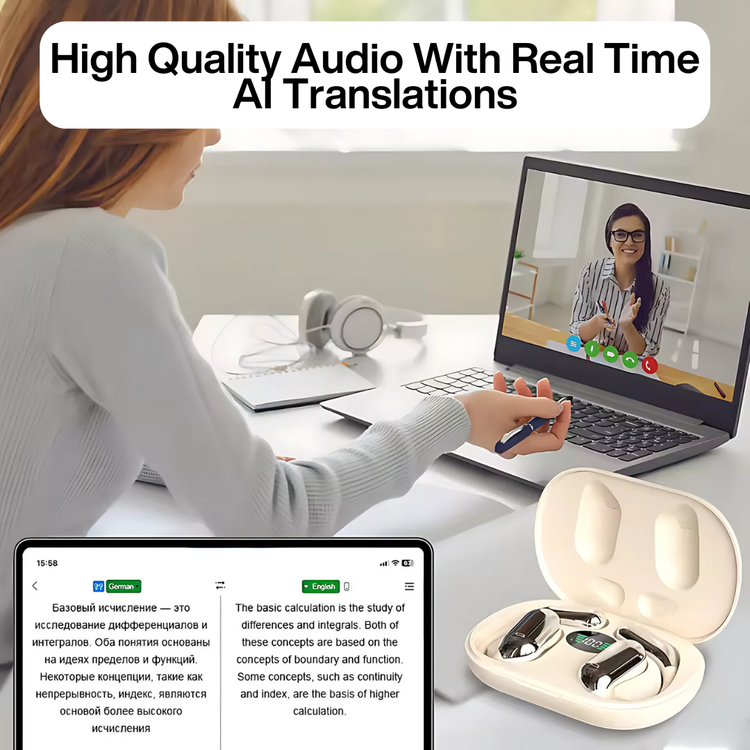 VerbaBuds™ AI Translator Earbuds