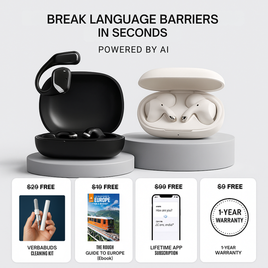 VerbaBuds™ A.I Translator Earbuds